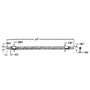 24 Inch (in) Length Straight End Stainless Steel Fiber Optic Cable (111-000-0030)